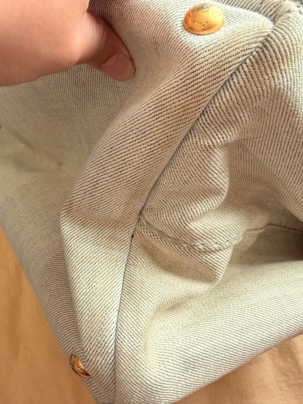 Authentic Project Prada Denim Tote with Gold Hardware - Picture 7 of 14